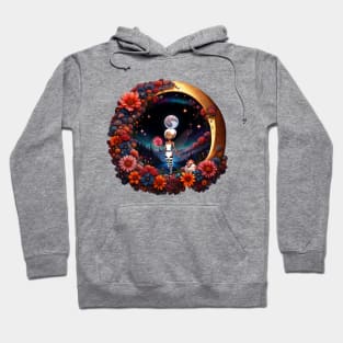 Cute fairy in the moon light. Hoodie